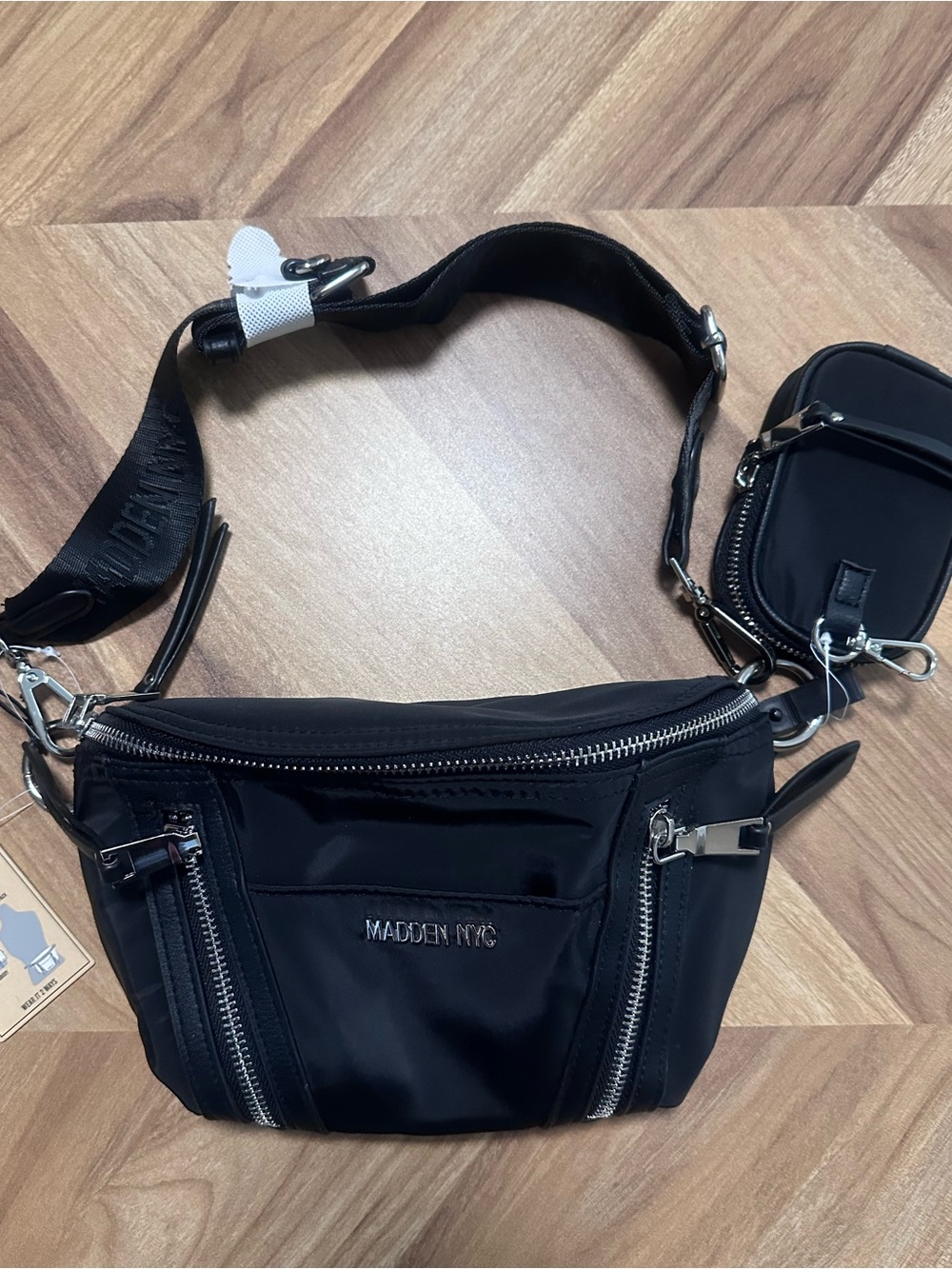 Steve Madden NWT black Fanny pack crossbody purse